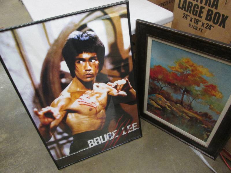 lot 28 image: Bruce Lee framed Poster, Autumn Sce...