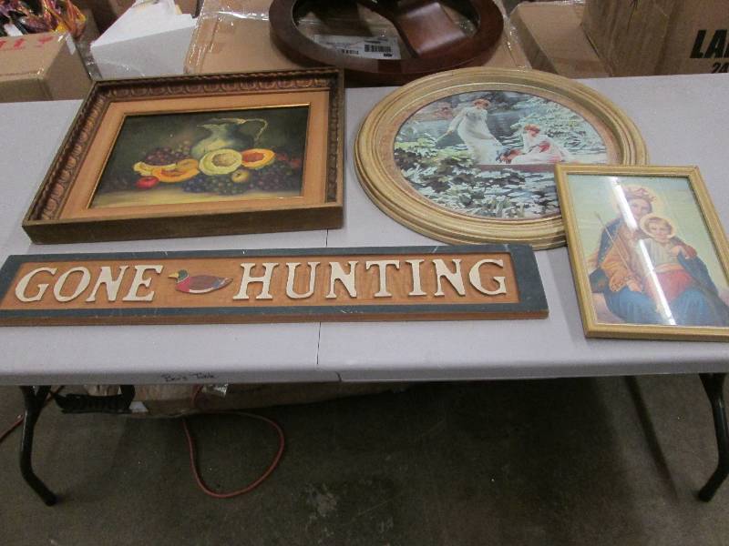 lot 35 image: Lot of 4  Fruit painting, Pons sce...