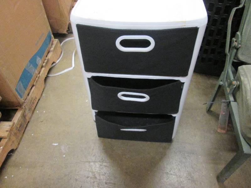 lot 60 image: 3 Fabric Drawer Storage Cart...