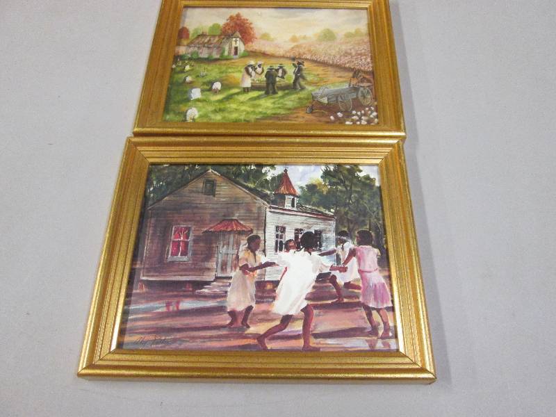 lot 112 image: Lot of 2 Gold Framed African Americ...