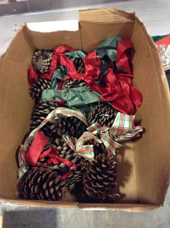 Decorative holiday pine cone