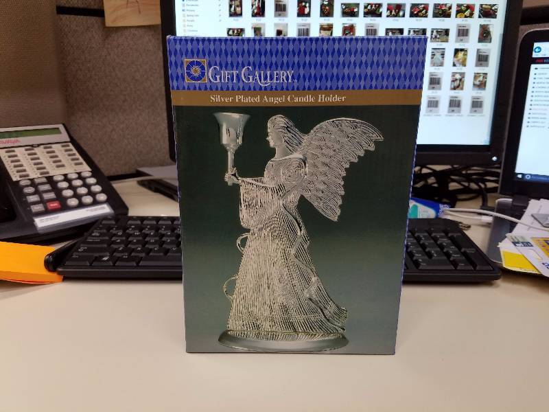 Silver Plates Angel candle Holder