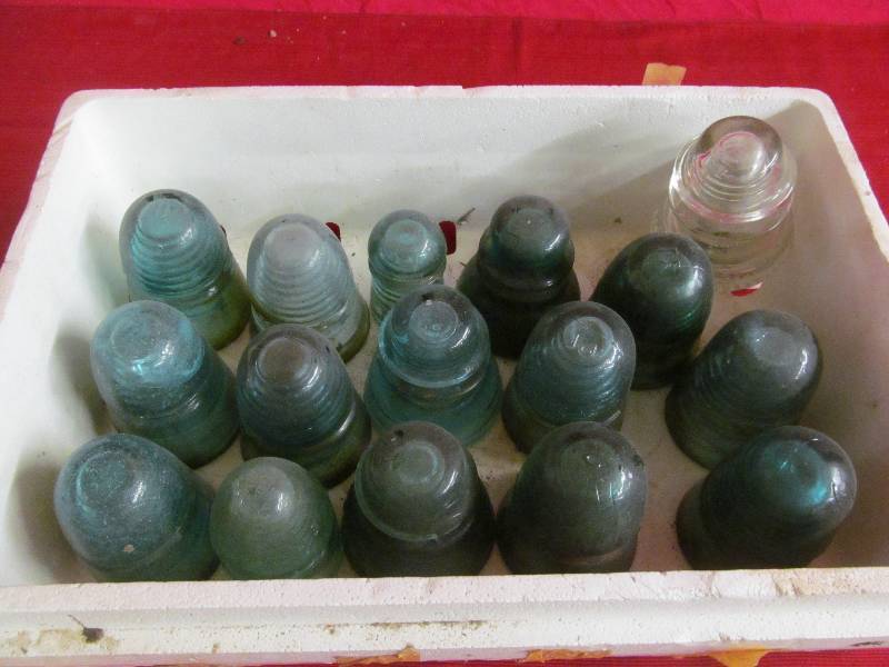vintage  glass insulators