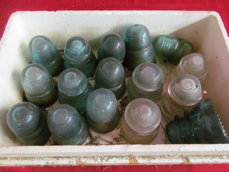 vintage glass insulators
