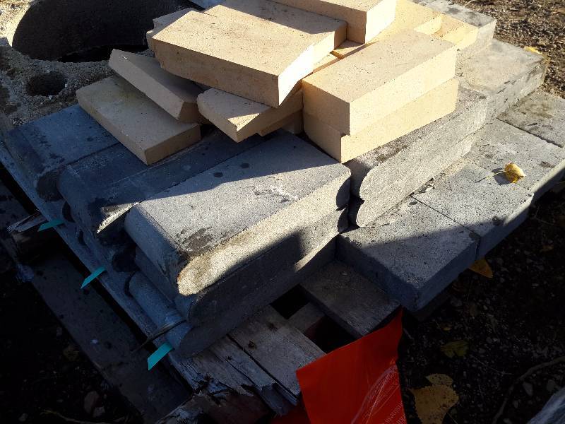 Pizza OVEN Chimney base, Fire Brick, Wall caps, Bullnose
