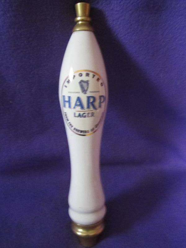 imported harp lager beer tap...