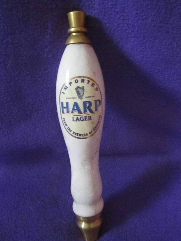 imported harp lager beer tap...