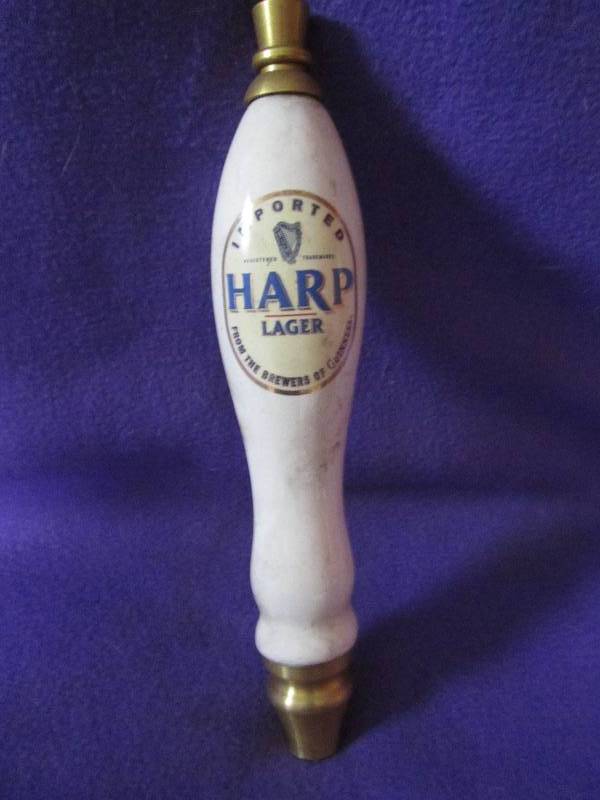 imported harp lager beer tap...