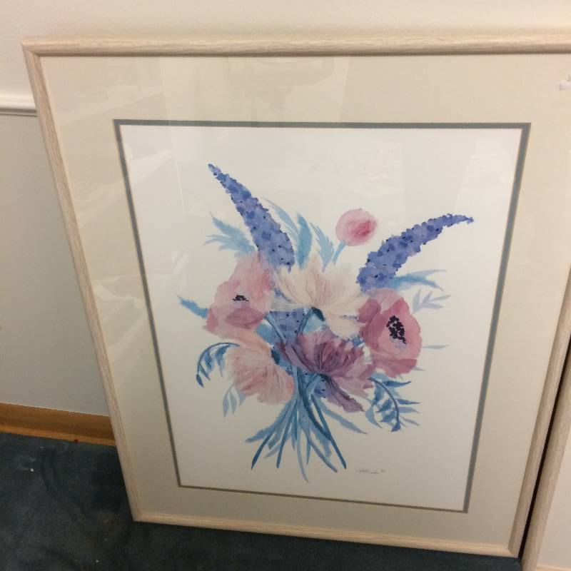lot 73 image: Pretty Flower Pictures Pair