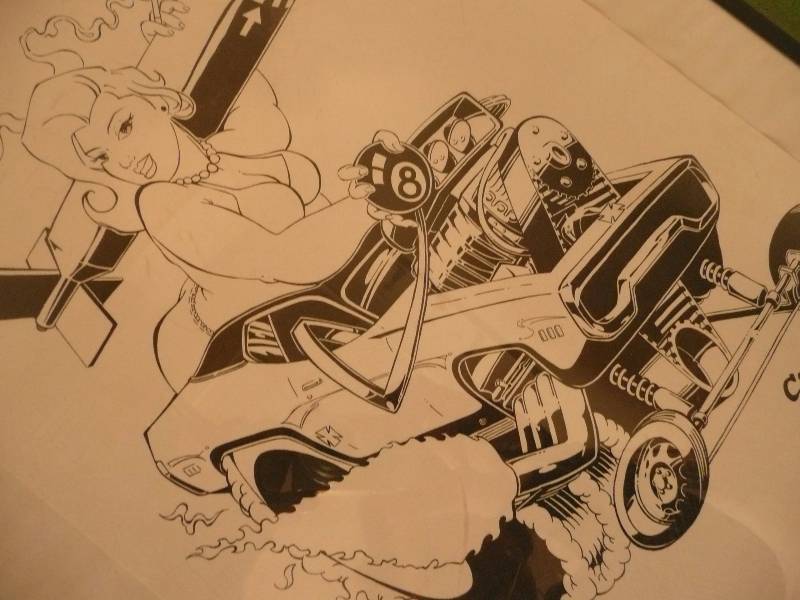 lot 29 image: 30100 SINCLAIR CUSTOM AUTO ARTWORK APPROX 17IN WIDE BY 21IN HIGH