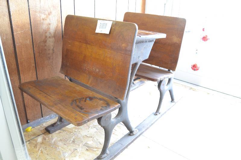 lot 108 image: Vintage School Desks