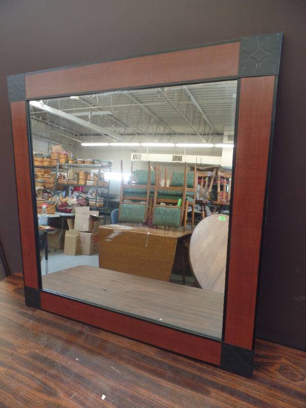 lot 519 image: Mission Style Mirror