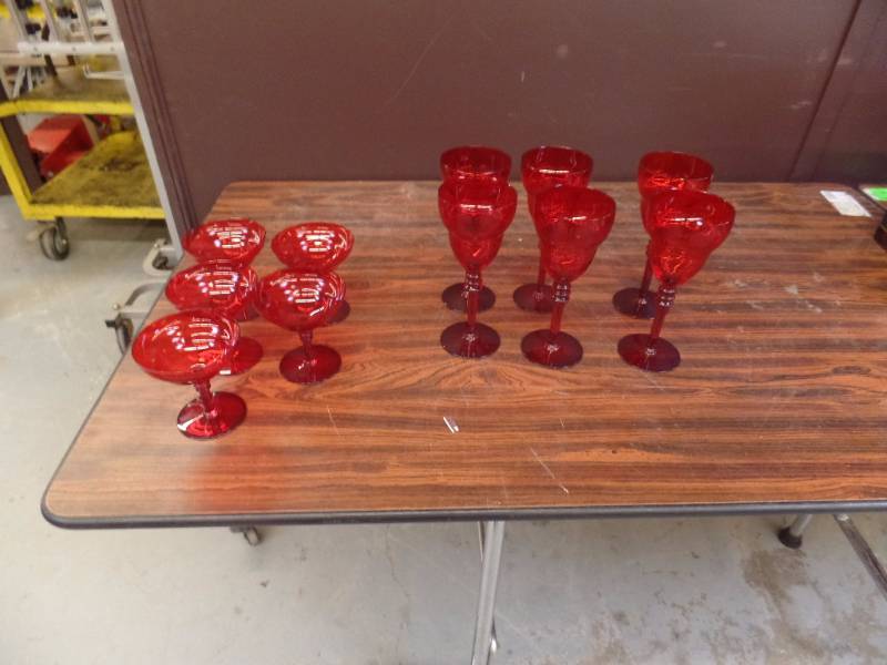 lot 546 image: Red Stemware