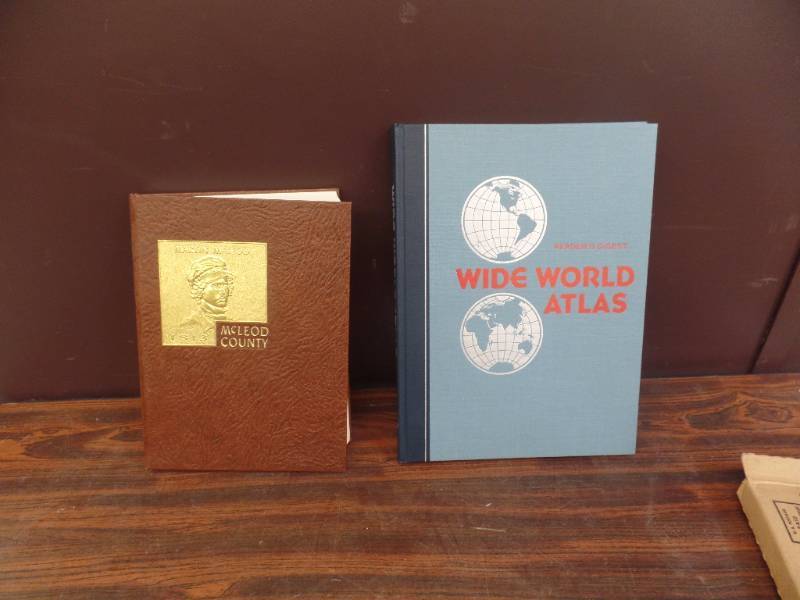 lot 629 image: World Atlas and McLeod County History Books