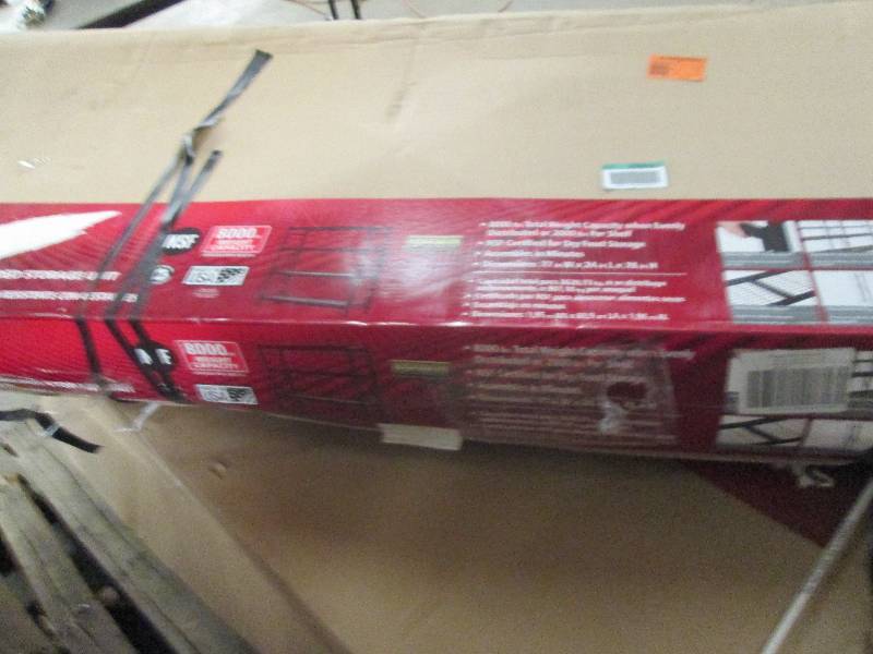 lot 2 image: Husky 4- shelf heavy duty welded st...