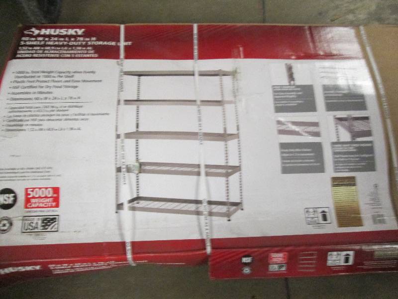 lot 15 image: HUsky 5-shelf heavy duty storage un...