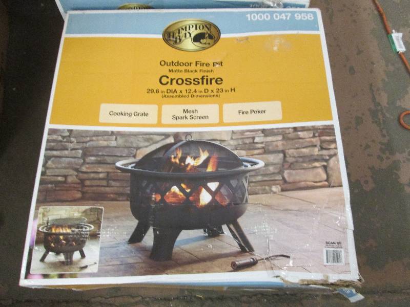 lot 31 image: hampton bay outdoor firepit black f...