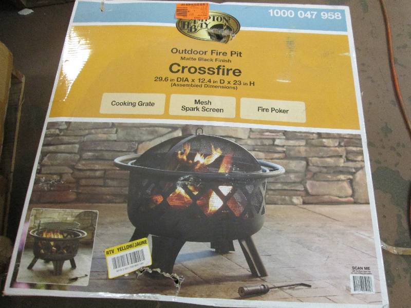 lot 33 image: hampton bay outdoor firepit black f...