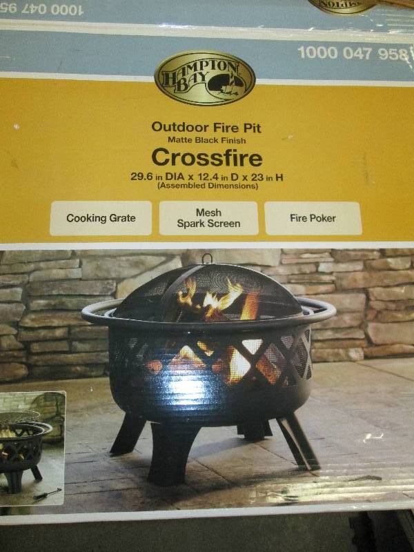 lot 39 image: hampton bay outdoor firepit black f...