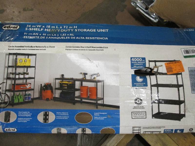 lot 48 image: Edsal 36 x 18 x 32 utility self ...