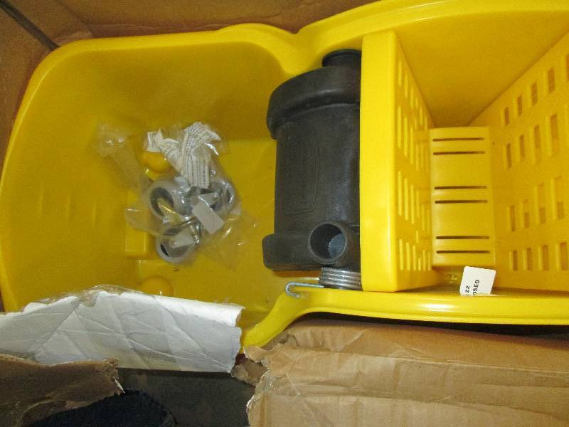 lot 72 image: 2 rubbermaid mop buckets 1 is missi...