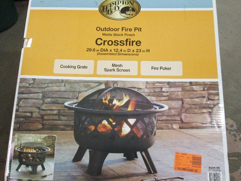 lot 77 image: hampton bay outdoor firepit black f...