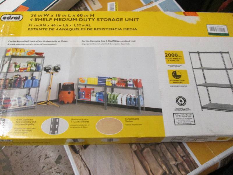 lot 80 image: edsal utility shelf holds up to 200...