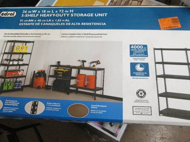 lot 81 image: edsal utility shelf holds up to 400...