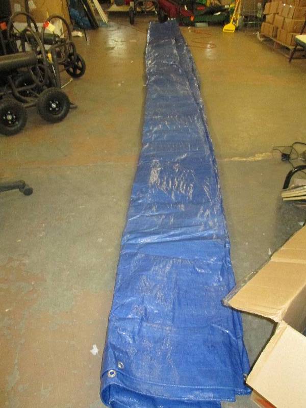 lot 83 image: 20ft long blue tarp ...