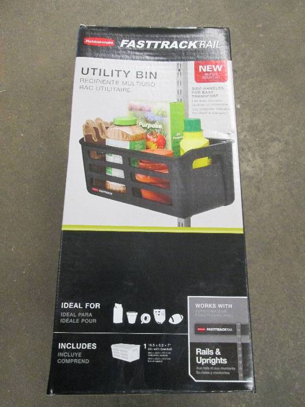 lot 88 image: rubbermaid fast track utility bin 1...