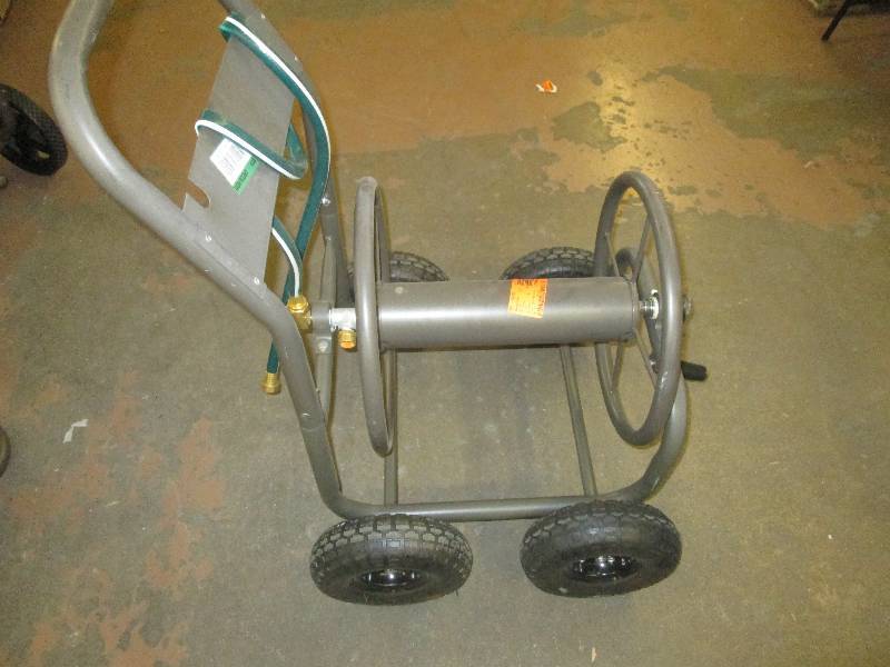 lot 92 image: hampton bay 4 wheel hose reel cart ...