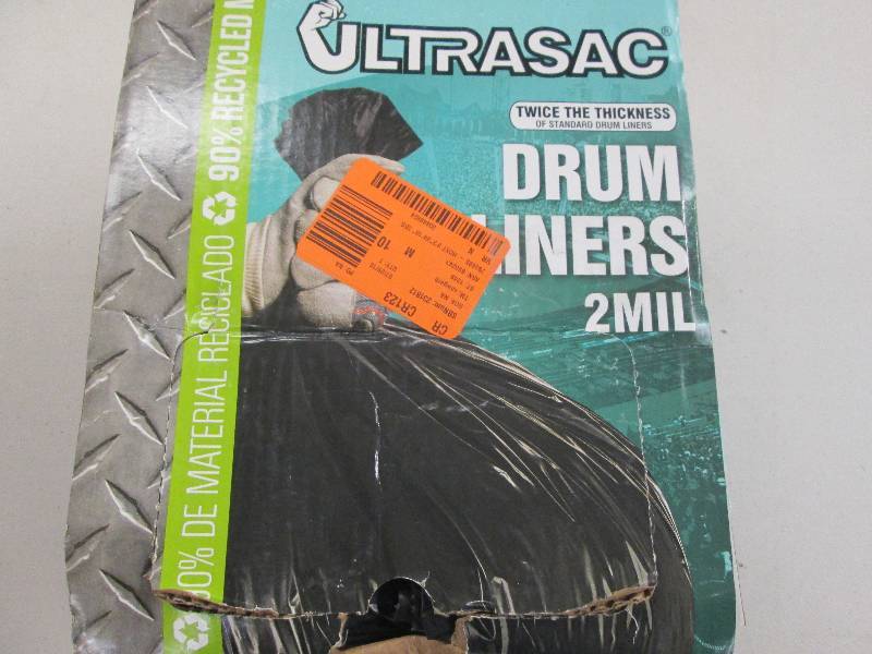 lot 100 image: Ultrasac 55 gallon drum liners 2 mi...