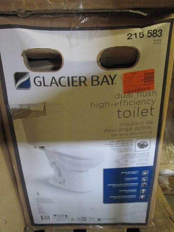 lot 117 image: Glacier Bay 2-piece 1.1 GPF1.6 GPF...