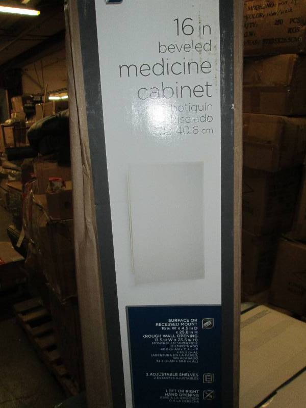 lot 129 image: glacier bay medicine cabinet16 bev...