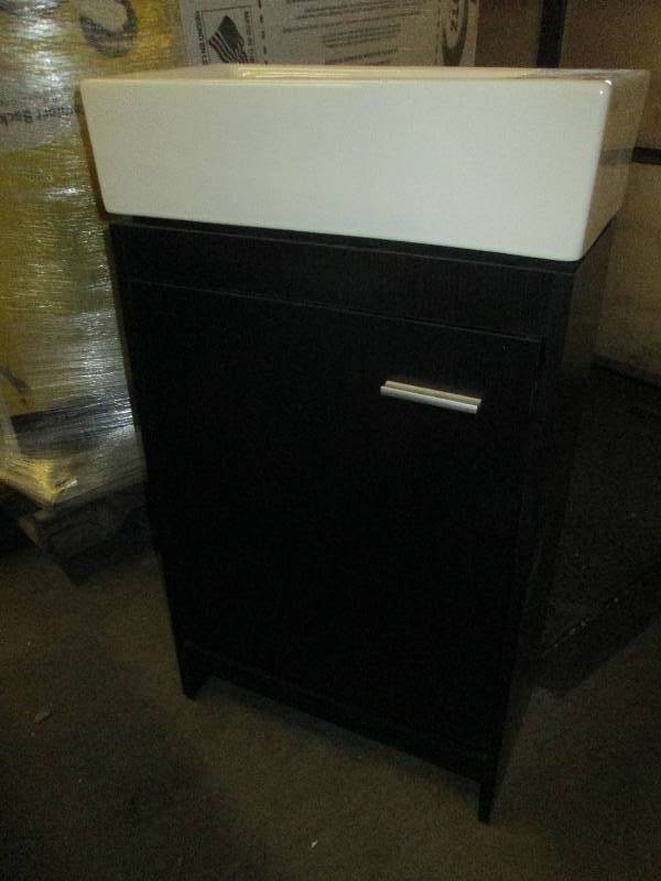 lot 131 image: foremost kole vanity combo black wi...