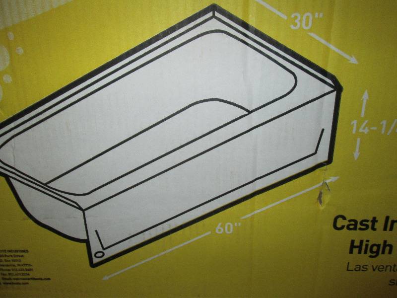 lot 151 image: BootzCast 5 ft. Right Drain Soaking...