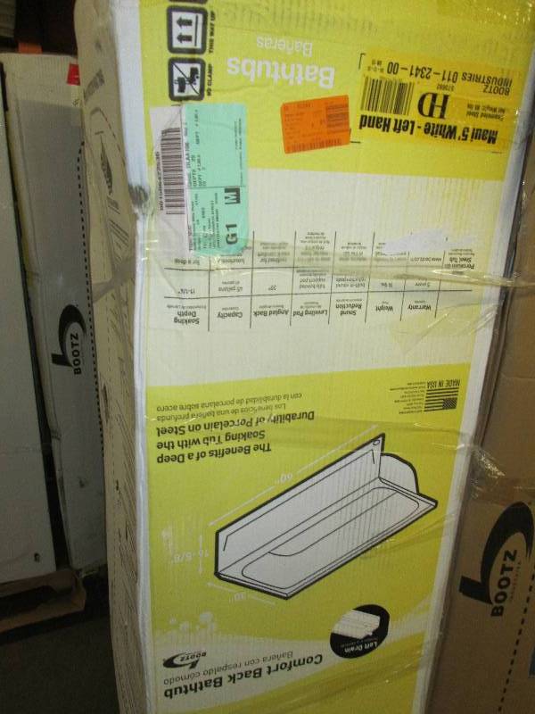 lot 165 image: Maui 5 ft. left Drain Soaking Tub i...