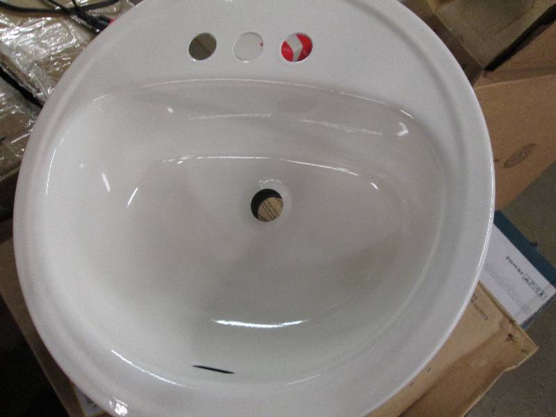 lot 177 image: Laurel Self-Rimming Bathroom Sink i...