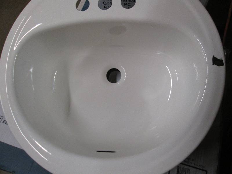 lot 178 image: Laurel Self-Rimming Bathroom Sink i...