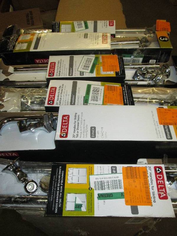 lot 231 image: delta door handles for shower doors...