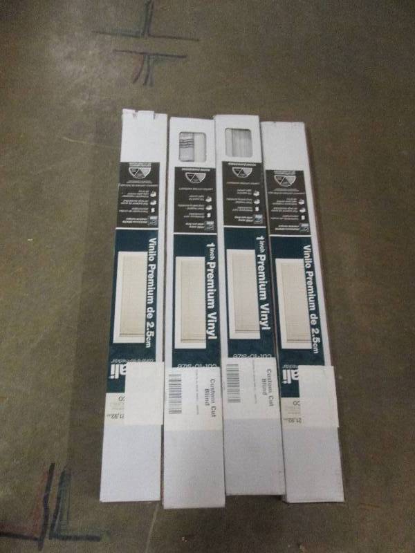 lot 263 image: premium vinyl 1 window blinds 4 bo...