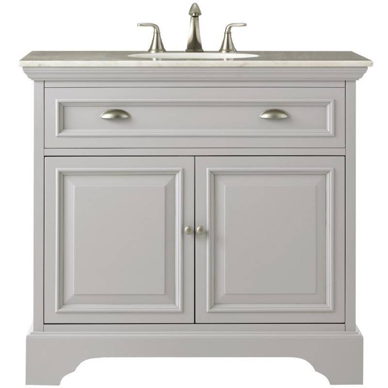 lot 115 image: Sadie 38 in. Vanity in Antique Crea...
