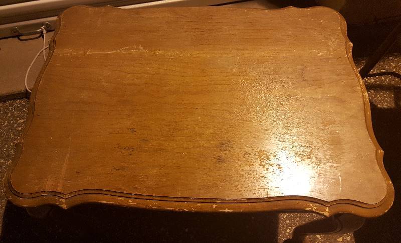 Tan rectangular coffee table end table