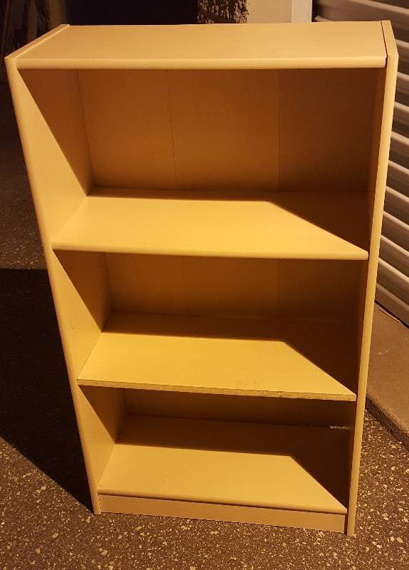 3 shelf wood book case
