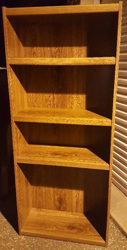 Large 5 shelf wood book case