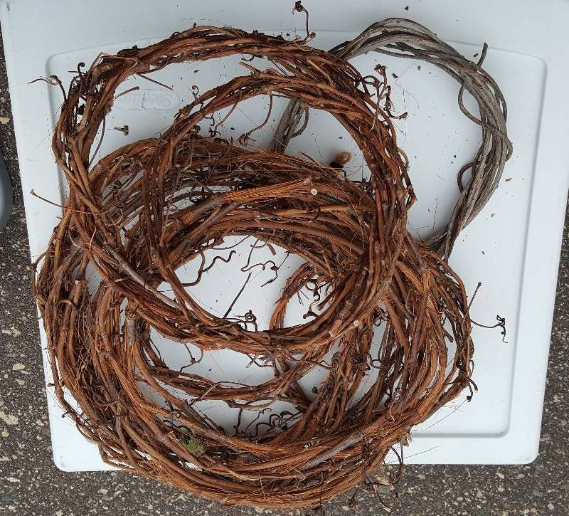 Huge lot of craft wreaths, faux leather, beads & More