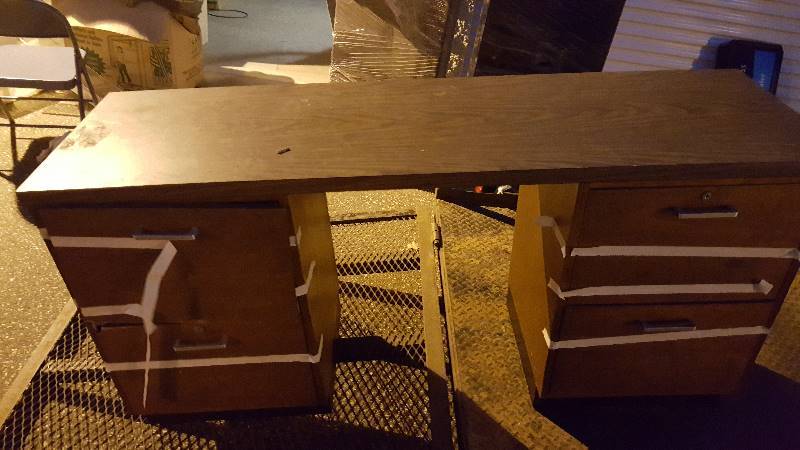 Large wooden desk