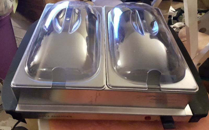 5 quart 2 section nonstick Buffet Server