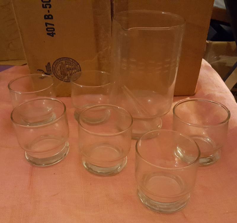 Pitcher with six glass set
