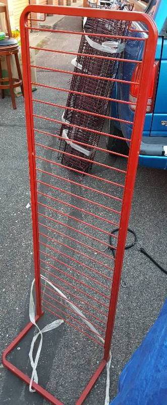 Red hanging rack